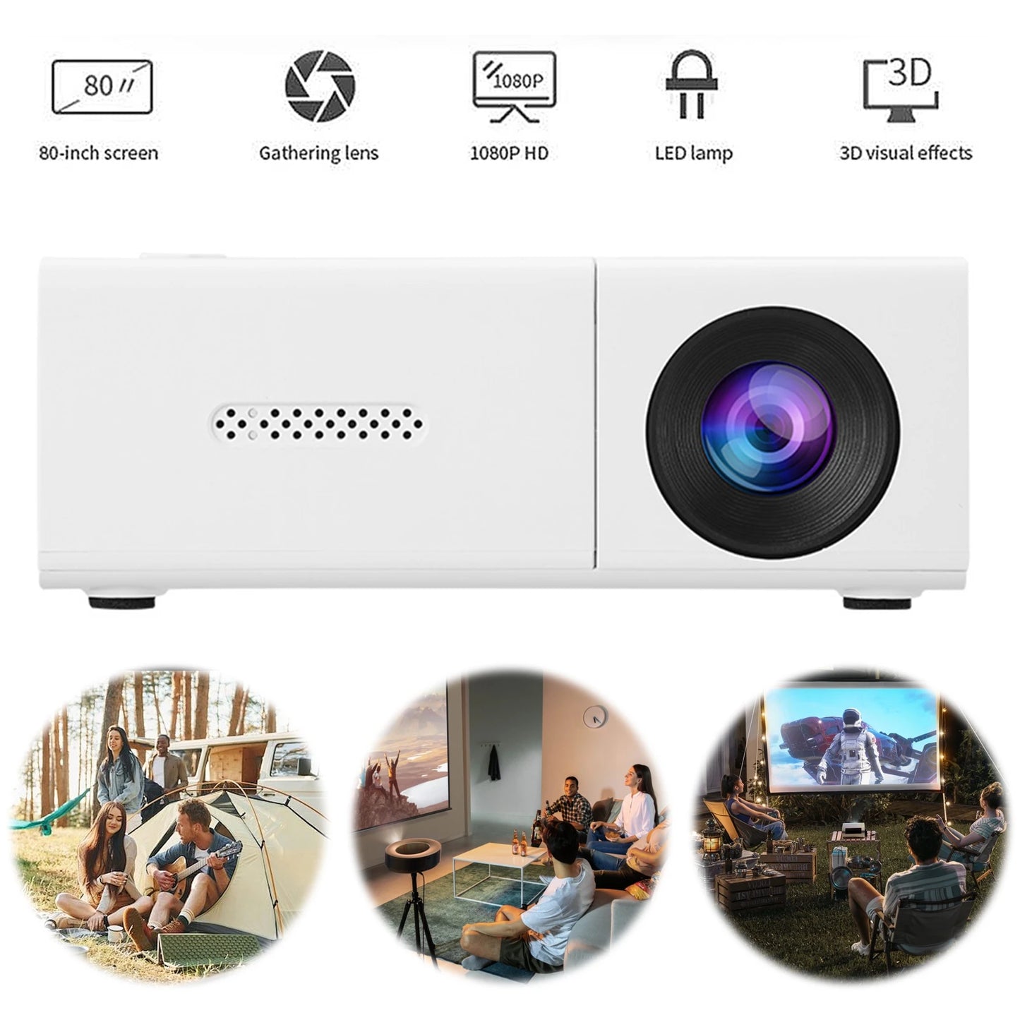 Projetor Portátil Led 1080p
